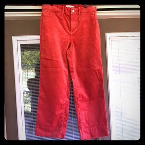 NWT cute velvet wide leg crop pants